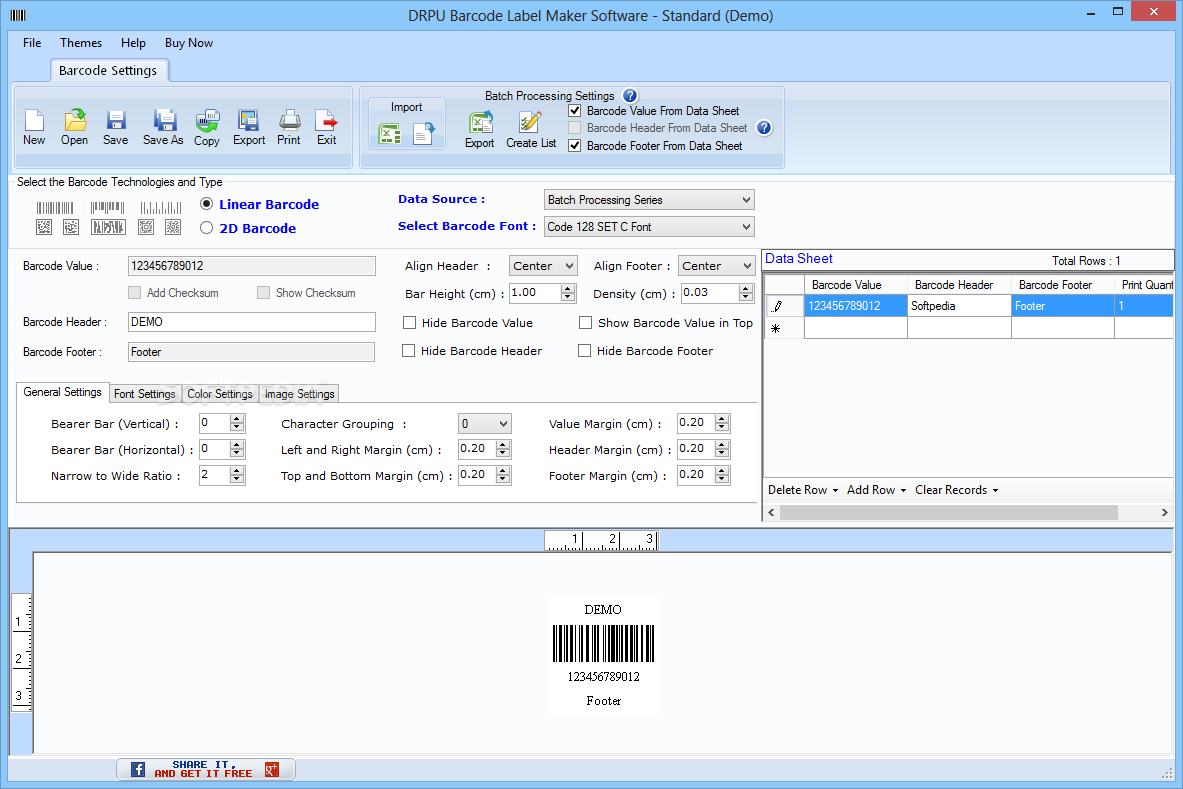 Barcode label maker software